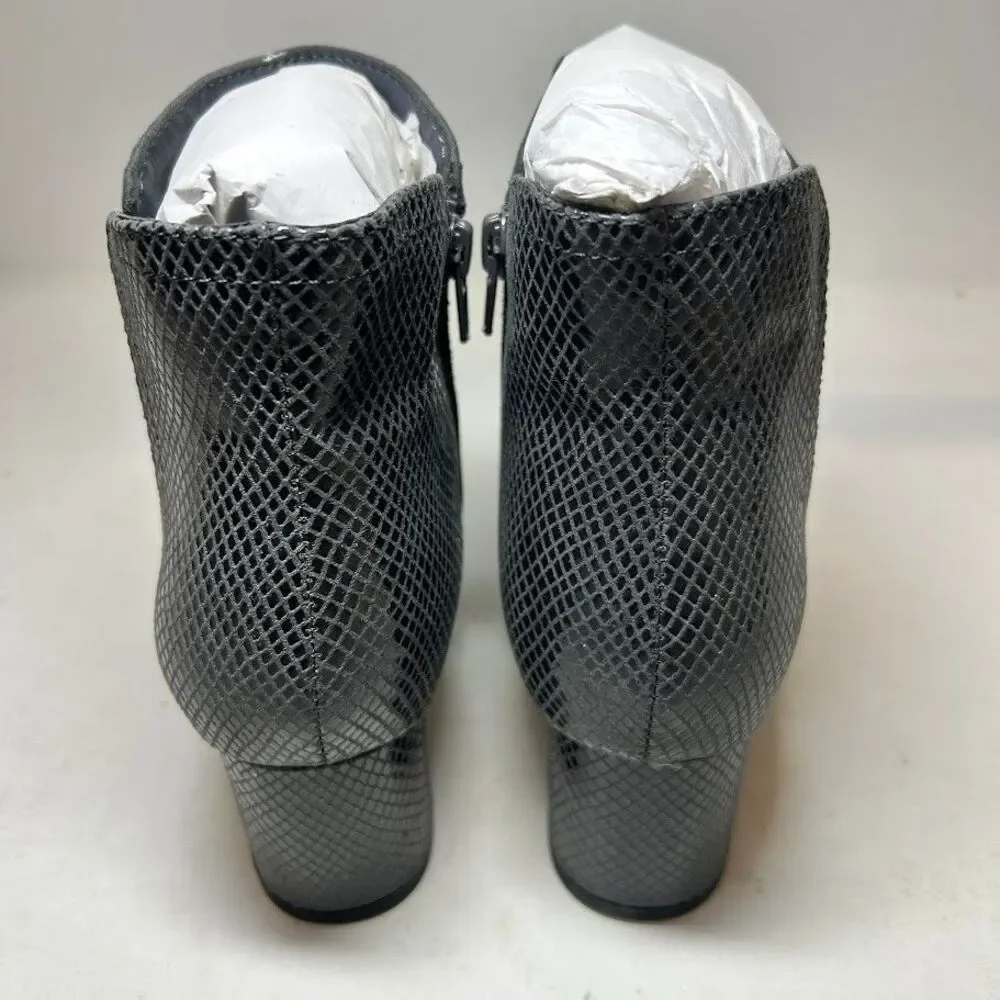 Karen Scott Womens 6 M Grey Ivynaa Block Heel Dress Booties DISPLAY QZ0
